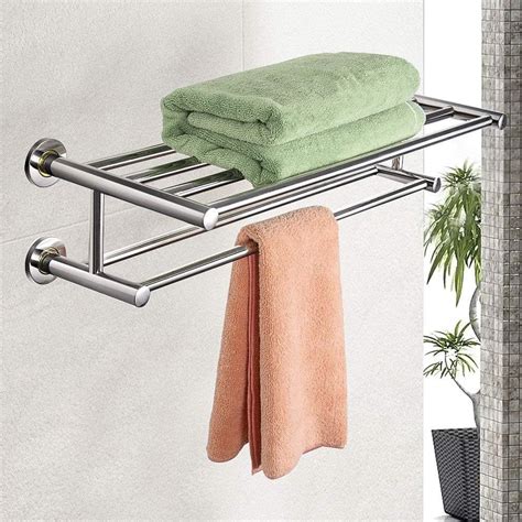 metal towel rack with hooks